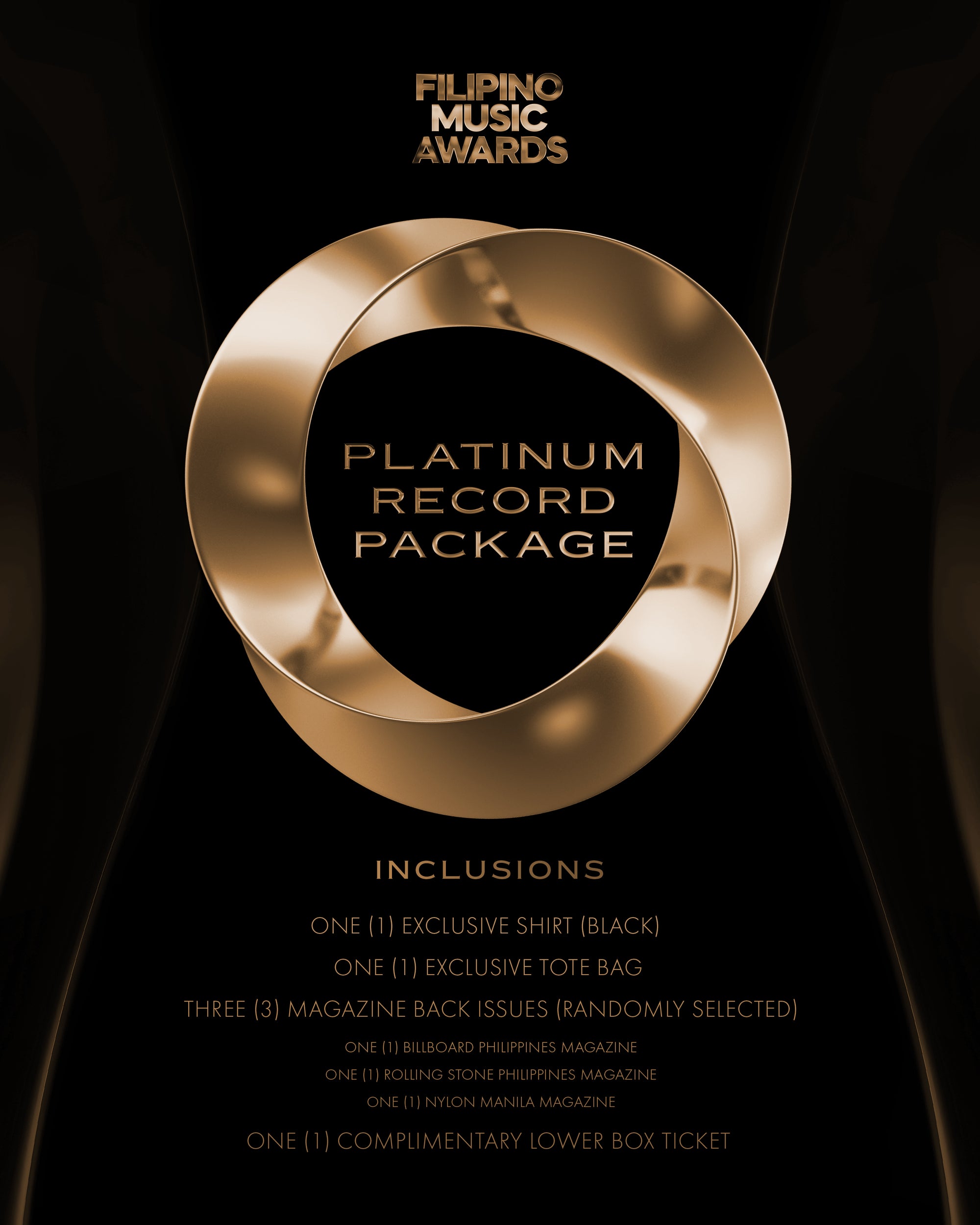 Filipino Music Awards Magazine Package - Platinum Record Package