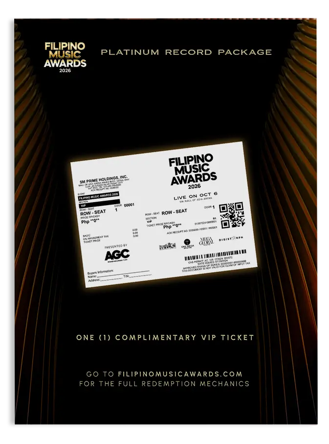 Filipino Music Awards 2026 – Platinum Record Package