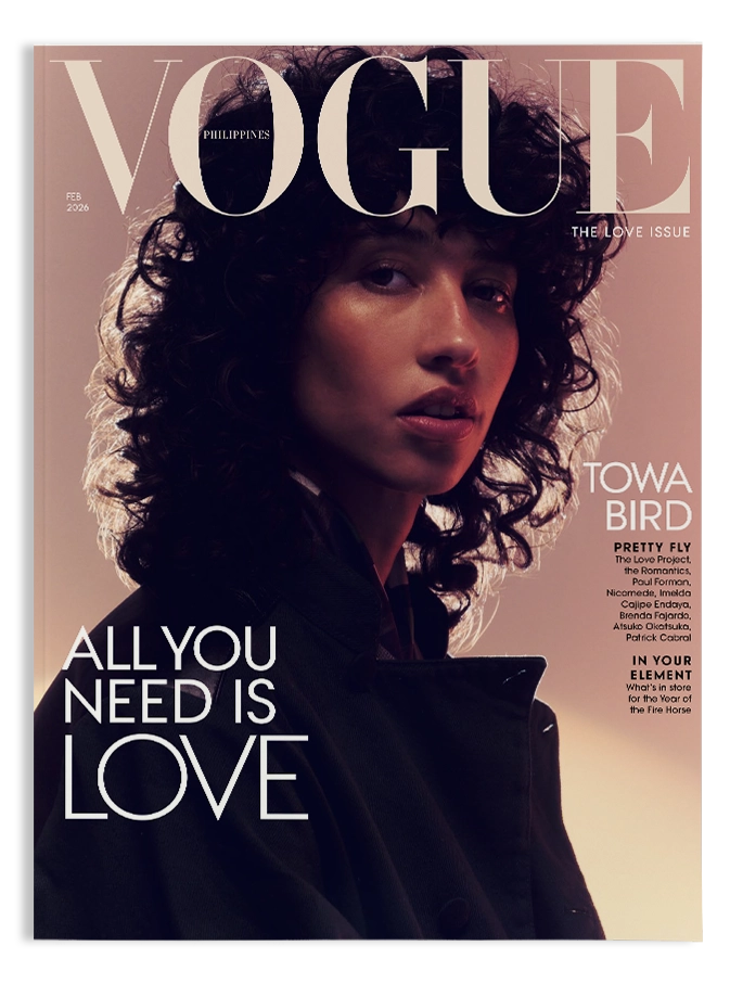 Towa Bird on the cover of Vogue Philippines Feb 2026 Love Issue